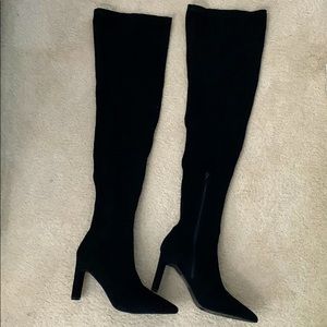 Over knee black boots